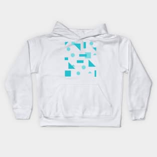 Full Blue Shapes Kids Hoodie